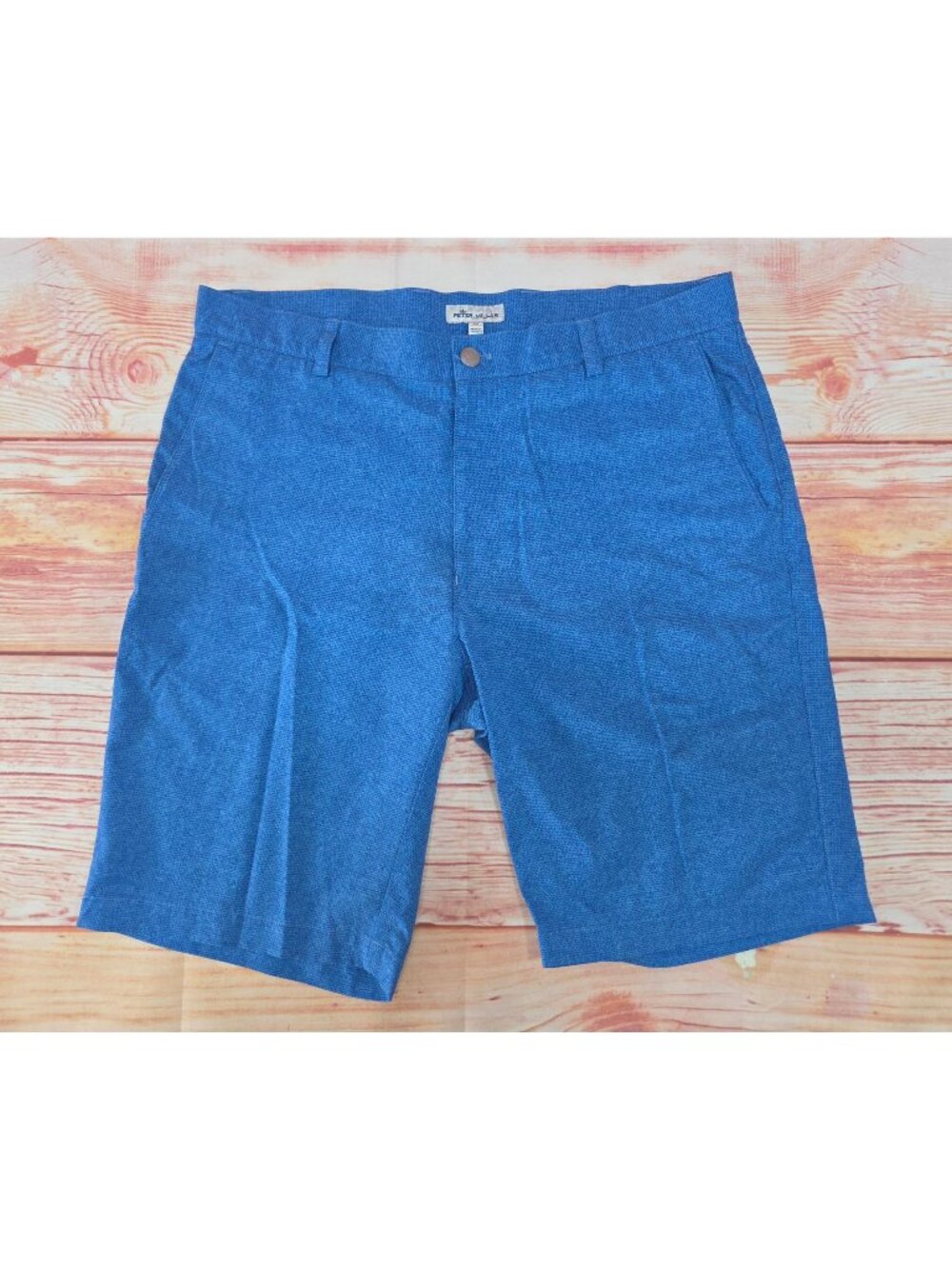 Peter Millar Mens Blue Patterned Performance Shorts Size 35
